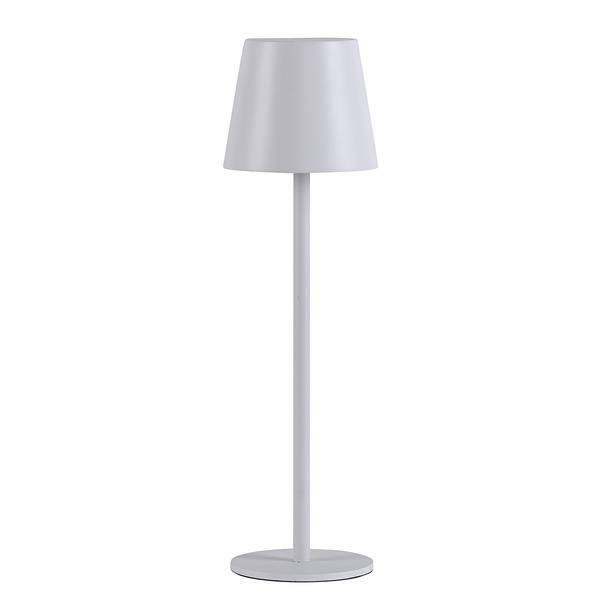 Borne éclairage extérieur Euria Aluminium / Fer - 1 ampoule - Blanc