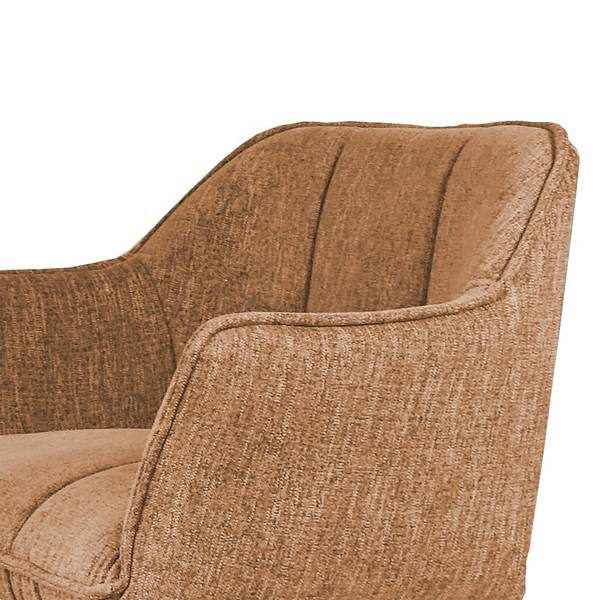 Barstuhl Zazid Eisen / Samt - Hellbraun