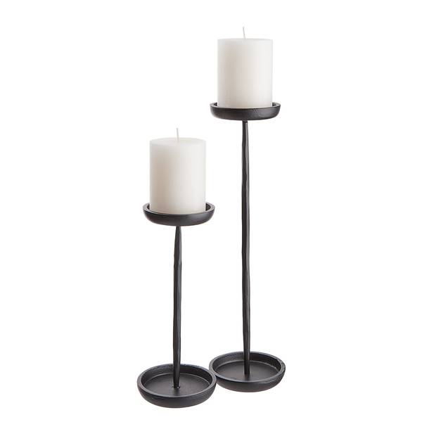 Portacandela FAROL Ferro - Nero - Altezza: 24 cm