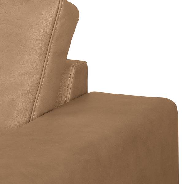 Wohnlandschaft Arietta Microfaser Gardi: Hellbraun - Longchair davorstehend rechts