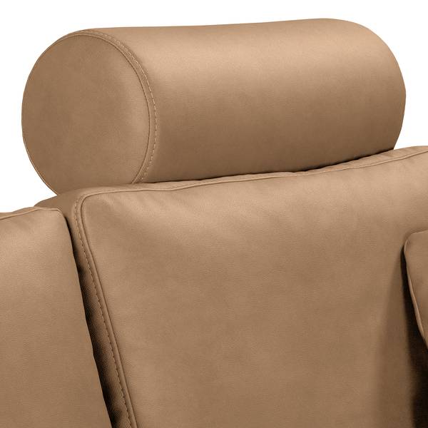 Wohnlandschaft Arietta Microfaser Gardi: Hellbraun - Longchair davorstehend rechts