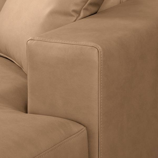 Wohnlandschaft Arietta Microfaser Gardi: Hellbraun - Longchair davorstehend rechts