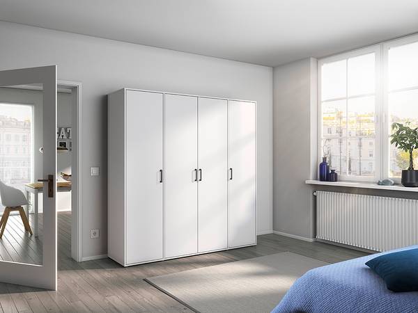 Draaideurkast Voyager alpinewit - Breedte: 187 cm - basic - zonder lades