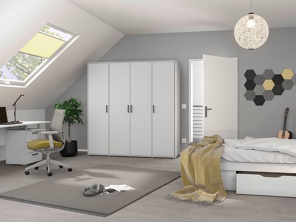 Draaideurkast Voyager alpinewit - Breedte: 187 cm - basic - zonder lades