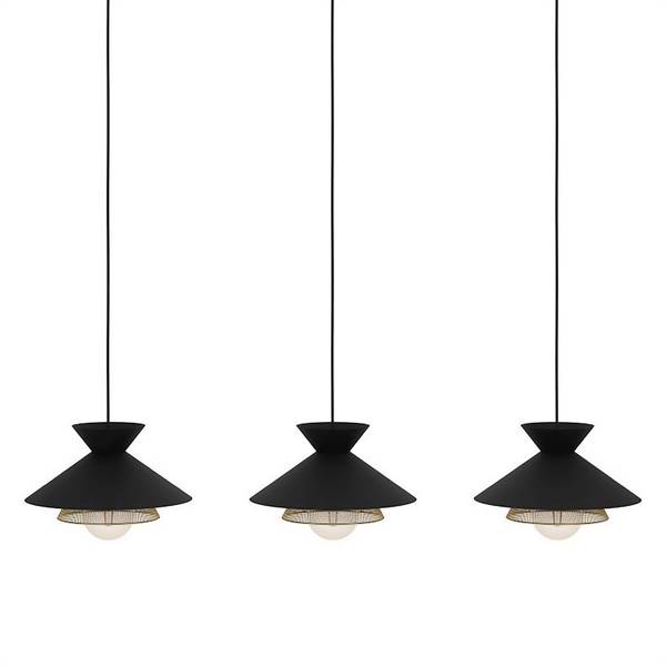 Hanglamp Grizedale staal - Aantal lichtbronnen: 3