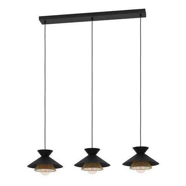 Hanglamp Grizedale staal - Aantal lichtbronnen: 3