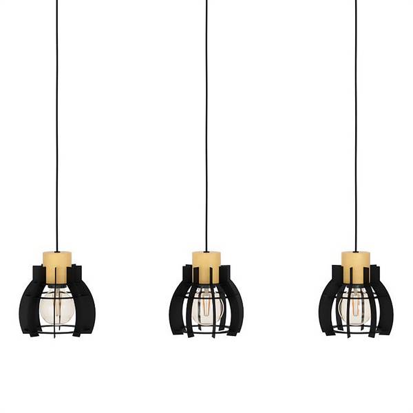 Pendelleuchte Stillington Stahl - 3-flammig