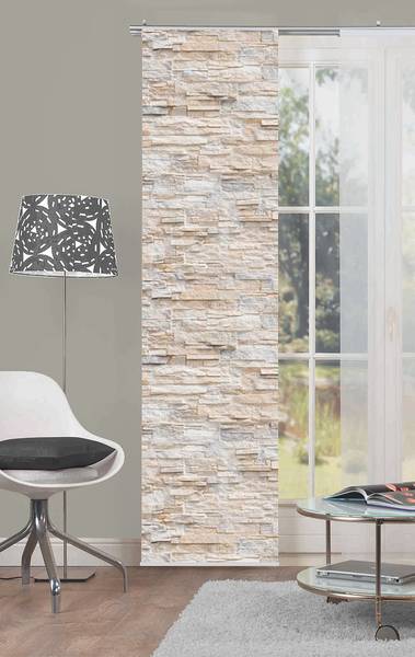 Panneau japonais Walli Tissu - 60 x 245 cm - Beige - 1 set
