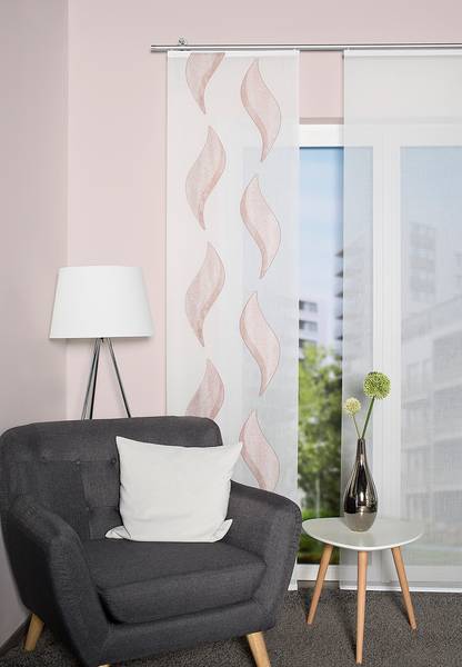 Panneau japonais Iker Tissu - 60 x 245 cm - Rosé