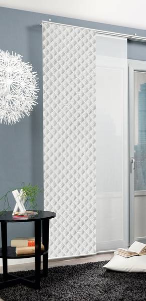 Panneau japonais Marpent Tissu - Gris - 60 x 245 cm - 1 set