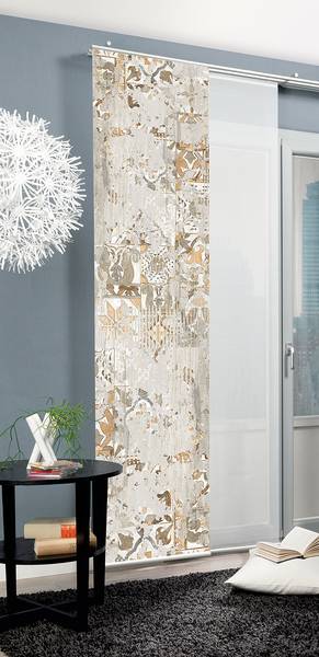 Schiebevorhang Holny Webstoff - Taupe - 60 x 245 cm - 1er Set