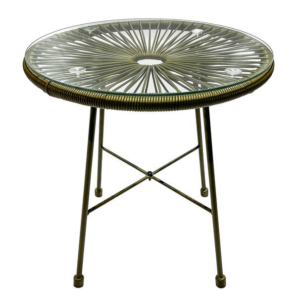 Sitzgruppe Copacabana 3-teilig Stahl / Polyrattan - Olivgrün