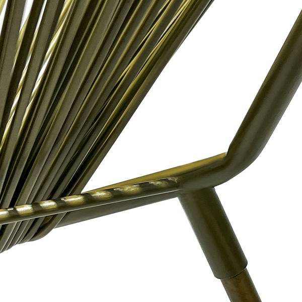 Sitzgruppe Copacabana 3-teilig Stahl / Polyrattan - Olivgrün