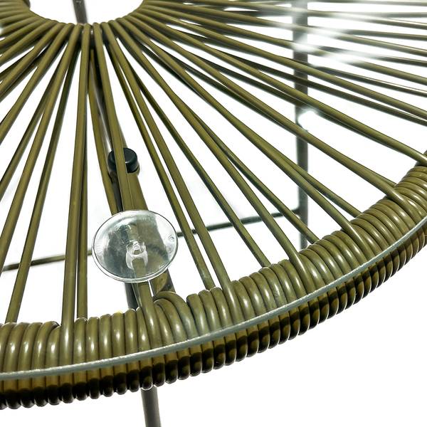 Sitzgruppe Copacabana 3-teilig Stahl / Polyrattan - Olivgrün