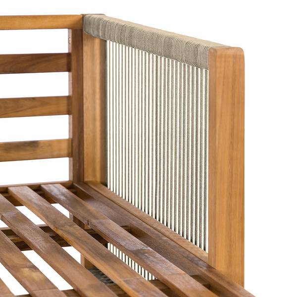 Loungeset Bayton 3-teilig Kombi A Akazie massiv / Polyester - Beige / Braun