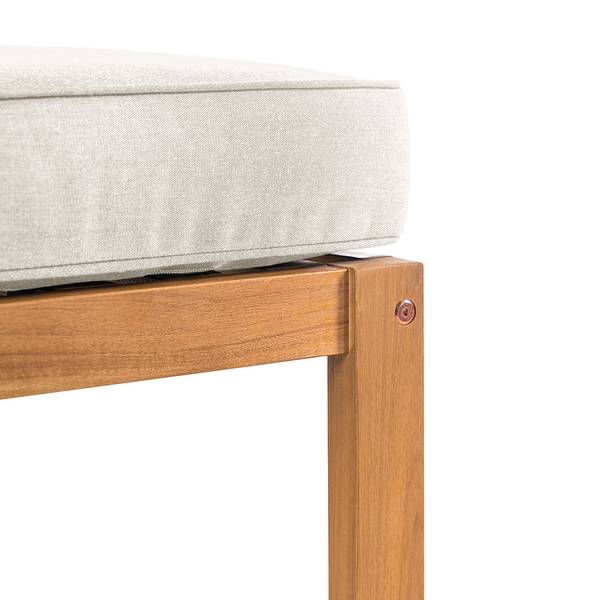 Loungeset Bayton 3-teilig Kombi A Akazie massiv / Polyester - Beige / Braun