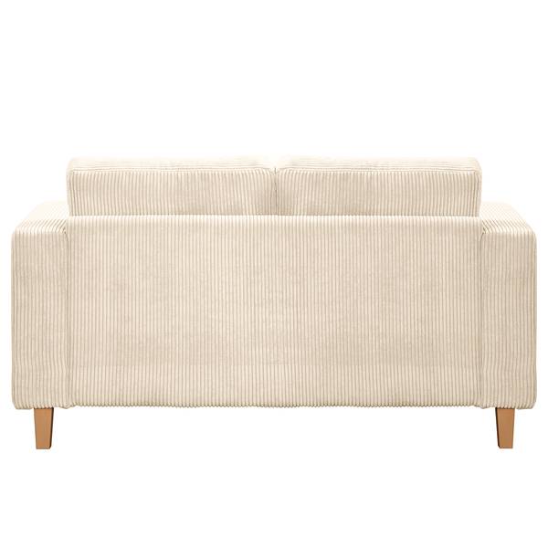 Divano a 2 posti MAISON Tessuto piatto - Velluto a coste Poppy: crema