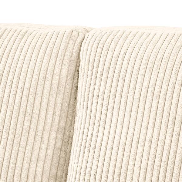 Divano a 2 posti MAISON Tessuto piatto - Velluto a coste Poppy: crema