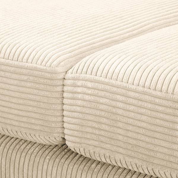 Divano a 2 posti MAISON Tessuto piatto - Velluto a coste Poppy: crema