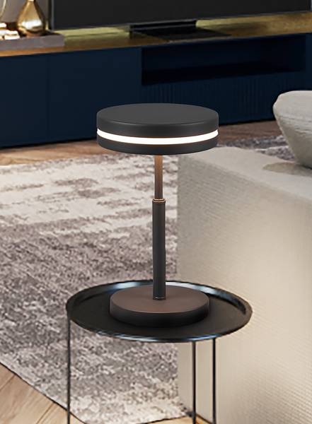 LED-tafellamp Franklin aluminium - 1-lichts
