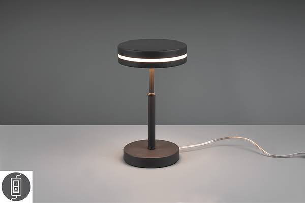 LED-tafellamp Franklin aluminium - 1-lichts