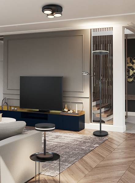 LED-Deckenleuchte Franklin Aluminium - 3-flammig