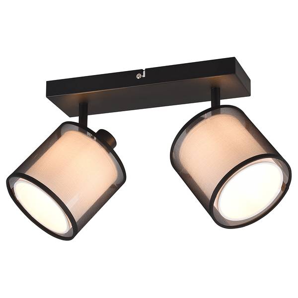 Deckenleuchte Burton Webstoff / Stahl - Flammenanzahl: 2