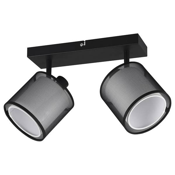 Deckenleuchte Burton Webstoff / Stahl - Flammenanzahl: 2