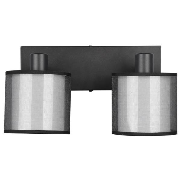 Deckenleuchte Burton Webstoff / Stahl - Flammenanzahl: 2