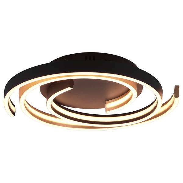 LED-Deckenleuchte Caya Kunststoff / Stahl - 1-flammig - Schwarz