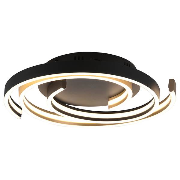 LED-Deckenleuchte Caya Kunststoff / Stahl - 1-flammig - Schwarz