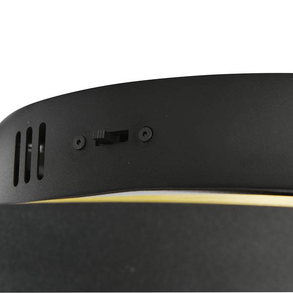 LED-Deckenleuchte Caya Kunststoff / Stahl - 1-flammig - Schwarz