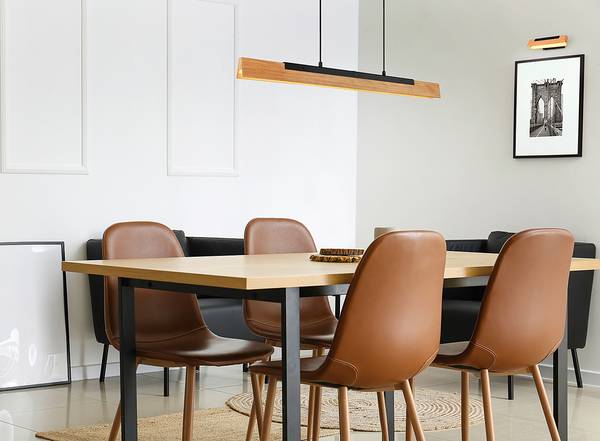 LED-hanglamp Kerala massief grenenhout/staal - 1-lichts
