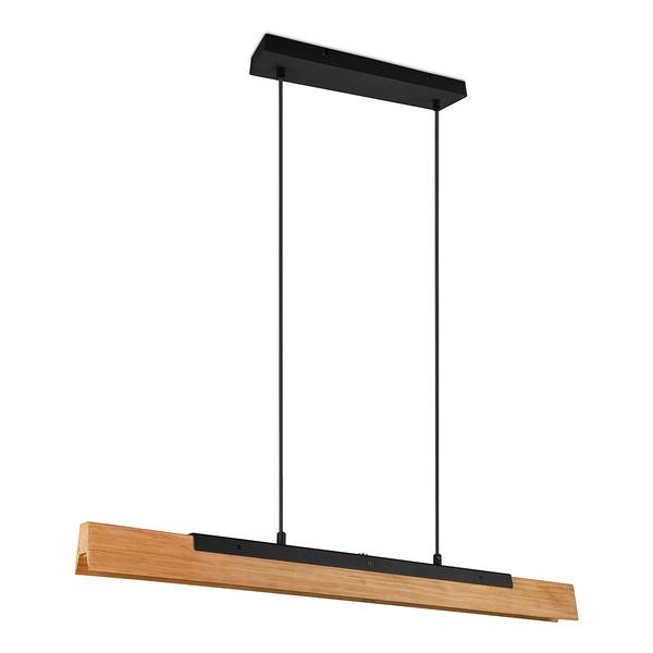 LED-hanglamp Kerala massief grenenhout/staal - 1-lichts