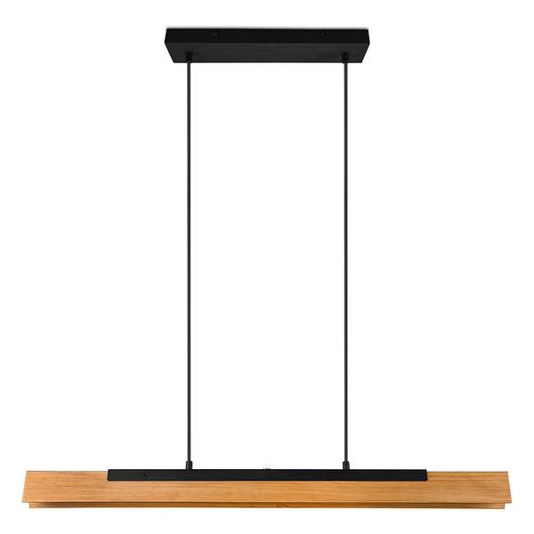LED-hanglamp Kerala massief grenenhout/staal - 1-lichts