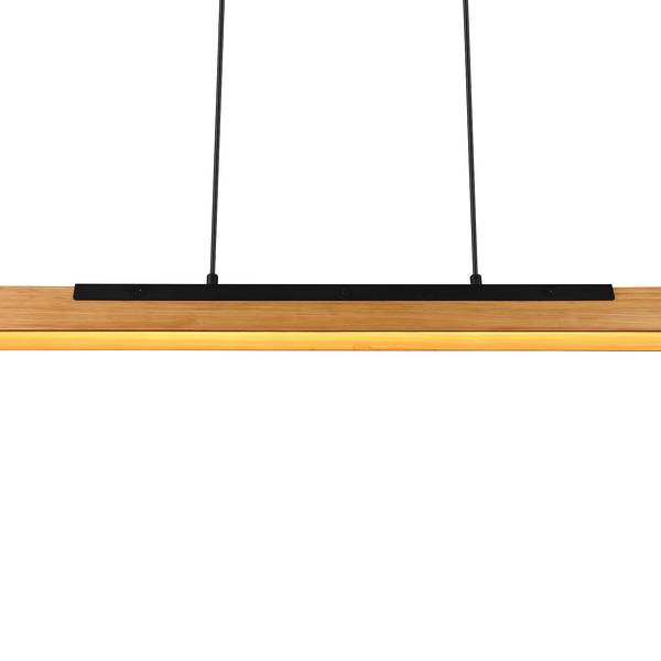 LED-hanglamp Kerala massief grenenhout/staal - 1-lichts