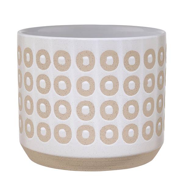 Bloempot ENO aardewerk - wit