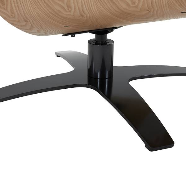 Relaxsessel HARRIGA Leder / Eisen - Hellbraun / Schwarz - Echtleder Ulicia: Cognac