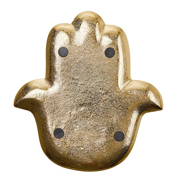 Deco schaal HAMSA aluminium - goudkleurig
