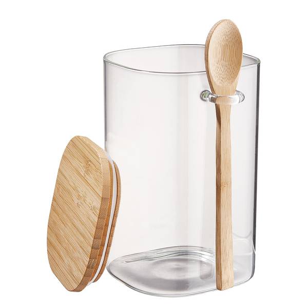 Vorratsglas COMPOSITION Glas / Bambus -Transparent - Fassungsvermögen: 1.2 L