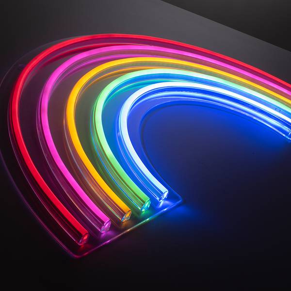 LED-kinderkamerlamp Neon-Rainbow polyester PVC - 1 lichtbron
