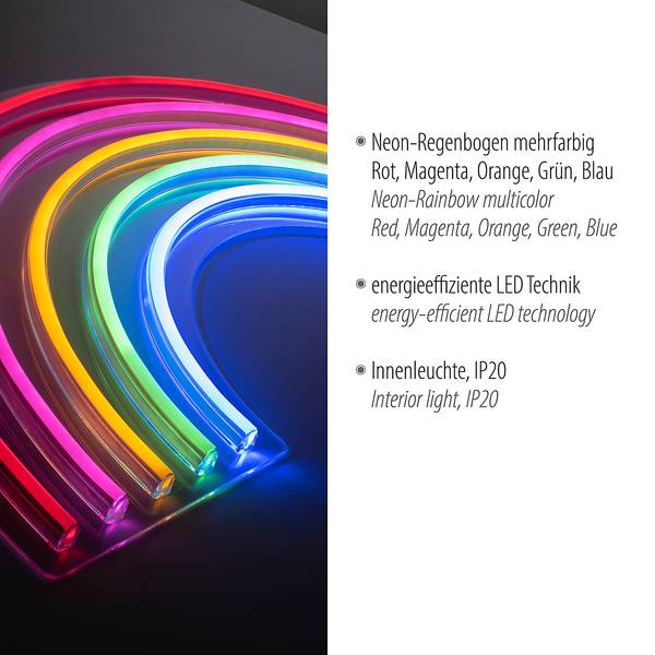 LED-kinderkamerlamp Neon-Rainbow polyester PVC - 1 lichtbron