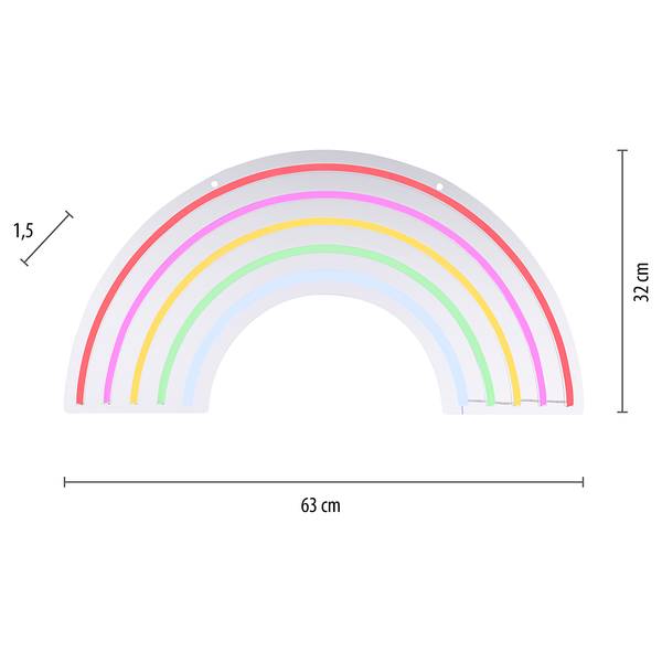 LED-kinderkamerlamp Neon-Rainbow polyester PVC - 1 lichtbron