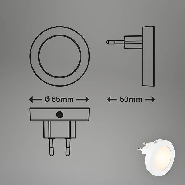 Veilleuse LED Lecori Matière plastique - Blanc