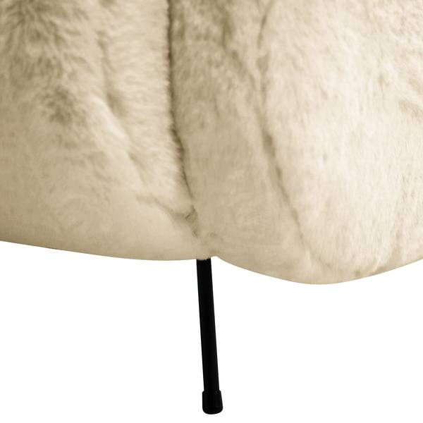 Sessel Vains Kunstfell Bahira: Creme - Mit Hocker