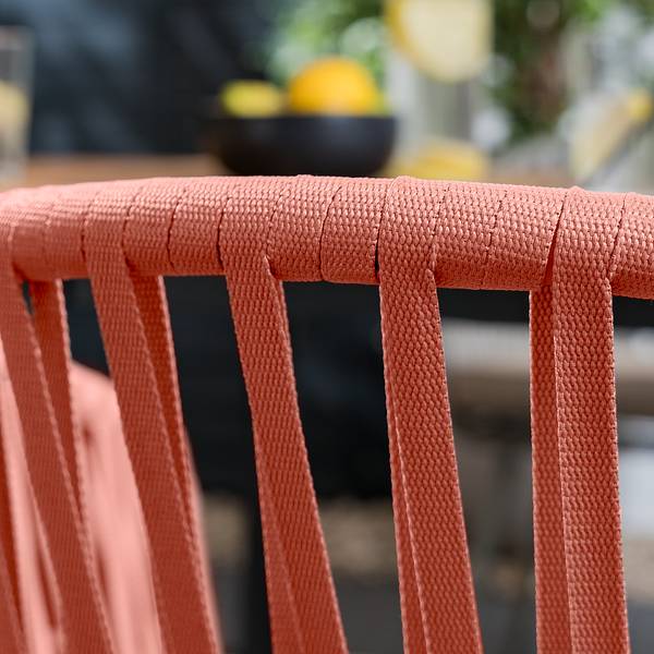 Gartenstuhl NOXI 2er-Set Stahl / Polyester - Flamingorosa