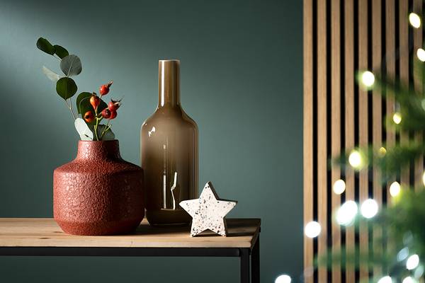 Set di 2 stelle decorative Autentico Ceramica - Bianco