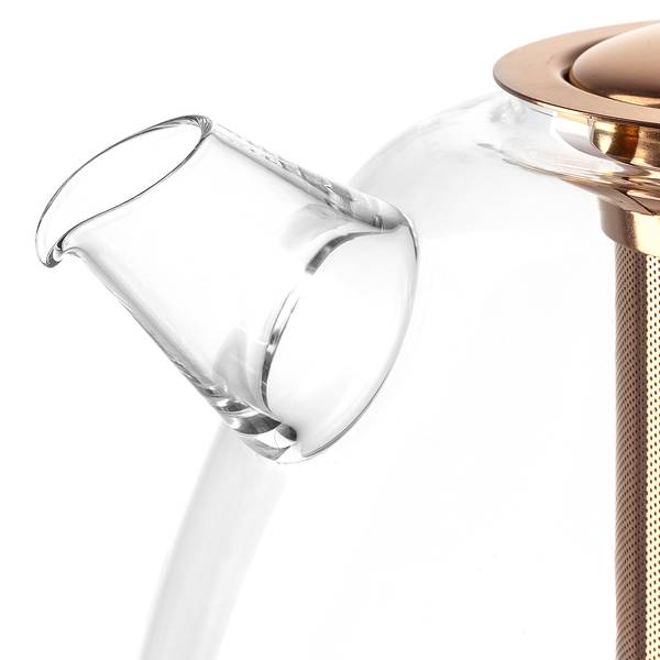 Teekanne Tè Per Te Borosilikatglas - Kupfer / Transparent - Höhe: 16 cm