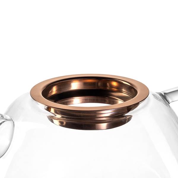 Teekanne Tè Per Te Borosilikatglas - Kupfer / Transparent - Höhe: 16 cm