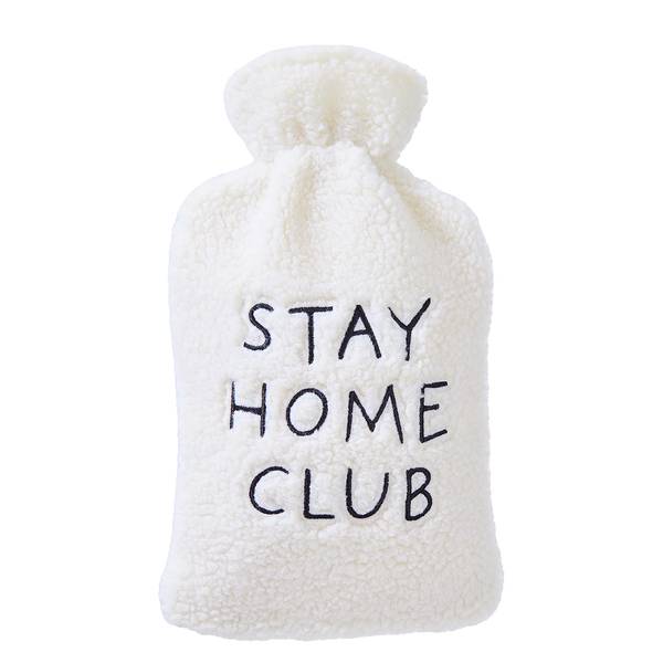 Wärmflasche STAY HOME CLUB Polyester / Kautschuk - Beige